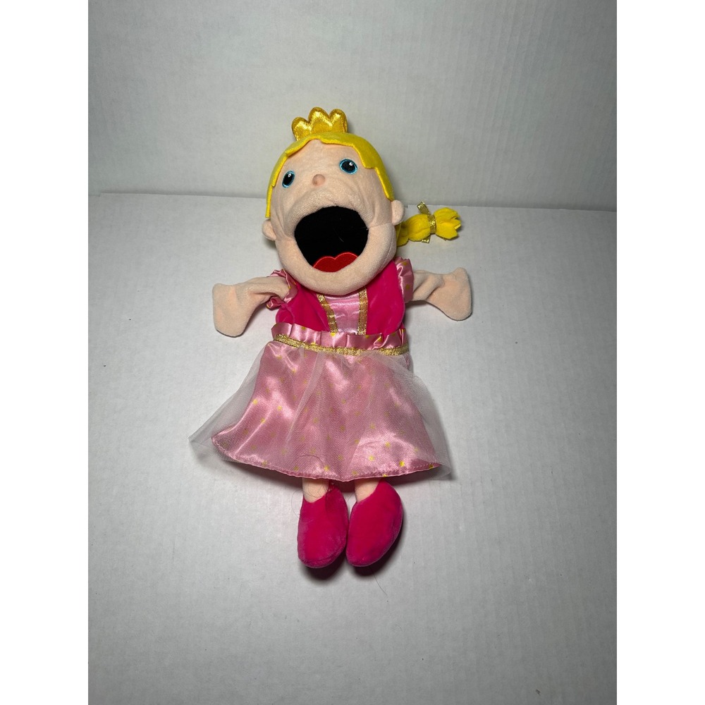 Fiesta Princess Hand Puppet 15 Inch Plush Blonde Hair Pink Dress